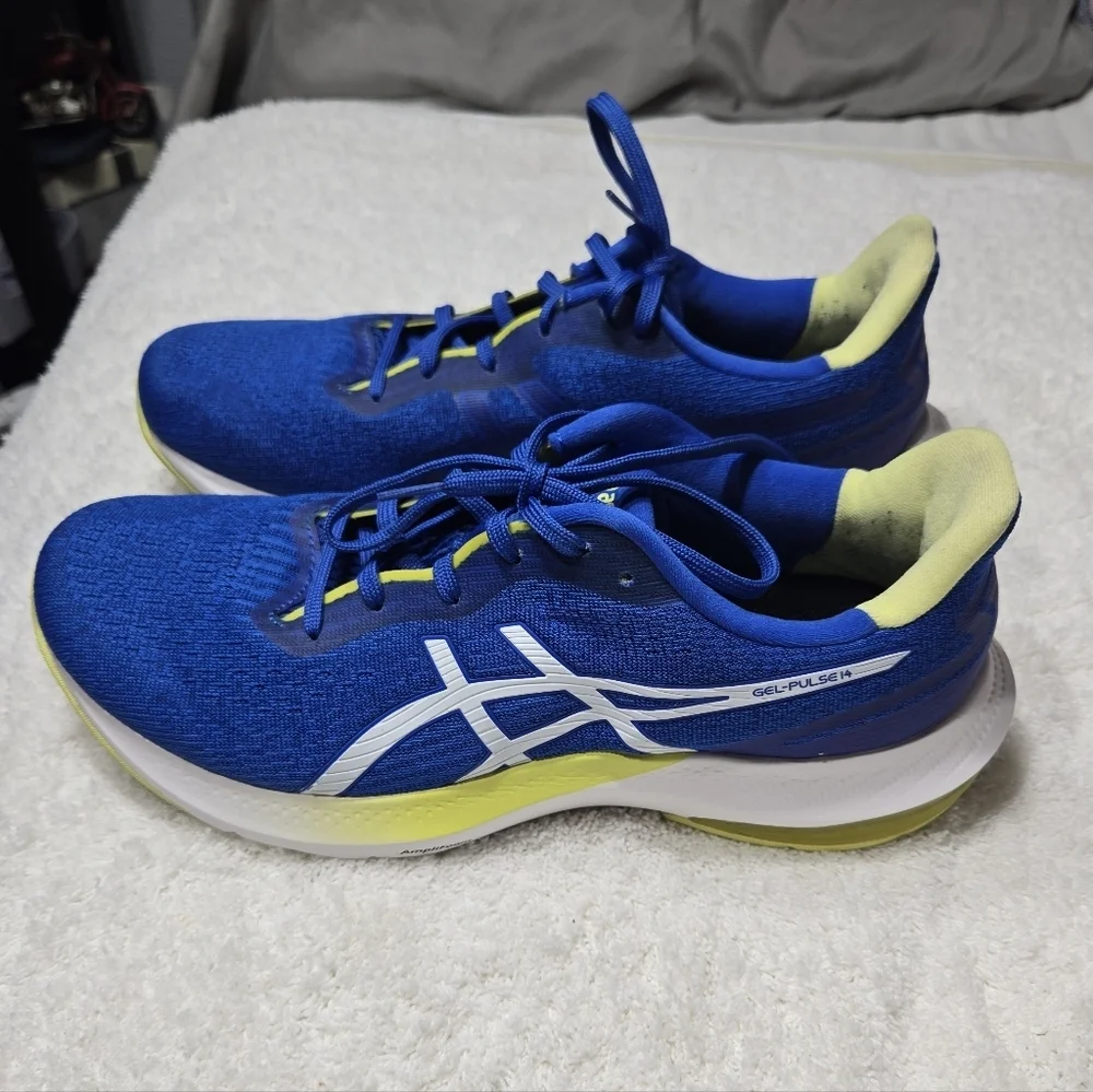 Asics Gel Pulse 14 Shoes Running Men's Sz 9 Blue/white